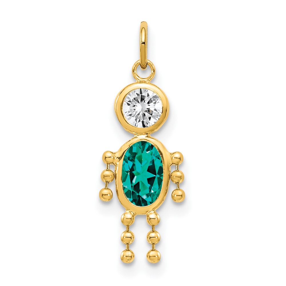 10XCK179.jpg 10k December Boy Birthstone Charm - Image 1