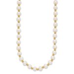 10k 6-7mm White Near Round Freshwater Cultured Pearl Beaded 18 inch Necklace - Image 2