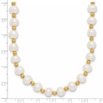 10k 6-7mm White Near Round Freshwater Cultured Pearl Beaded 18 inch Necklace - Image 4