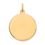 10K Plain .013 Gauge 17.75x17.75mm Circular Engravable Disc Charm