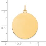 10K Plain .013 Gauge 21.25x21.25mm Circular Engravable Disc Charm - Image 2