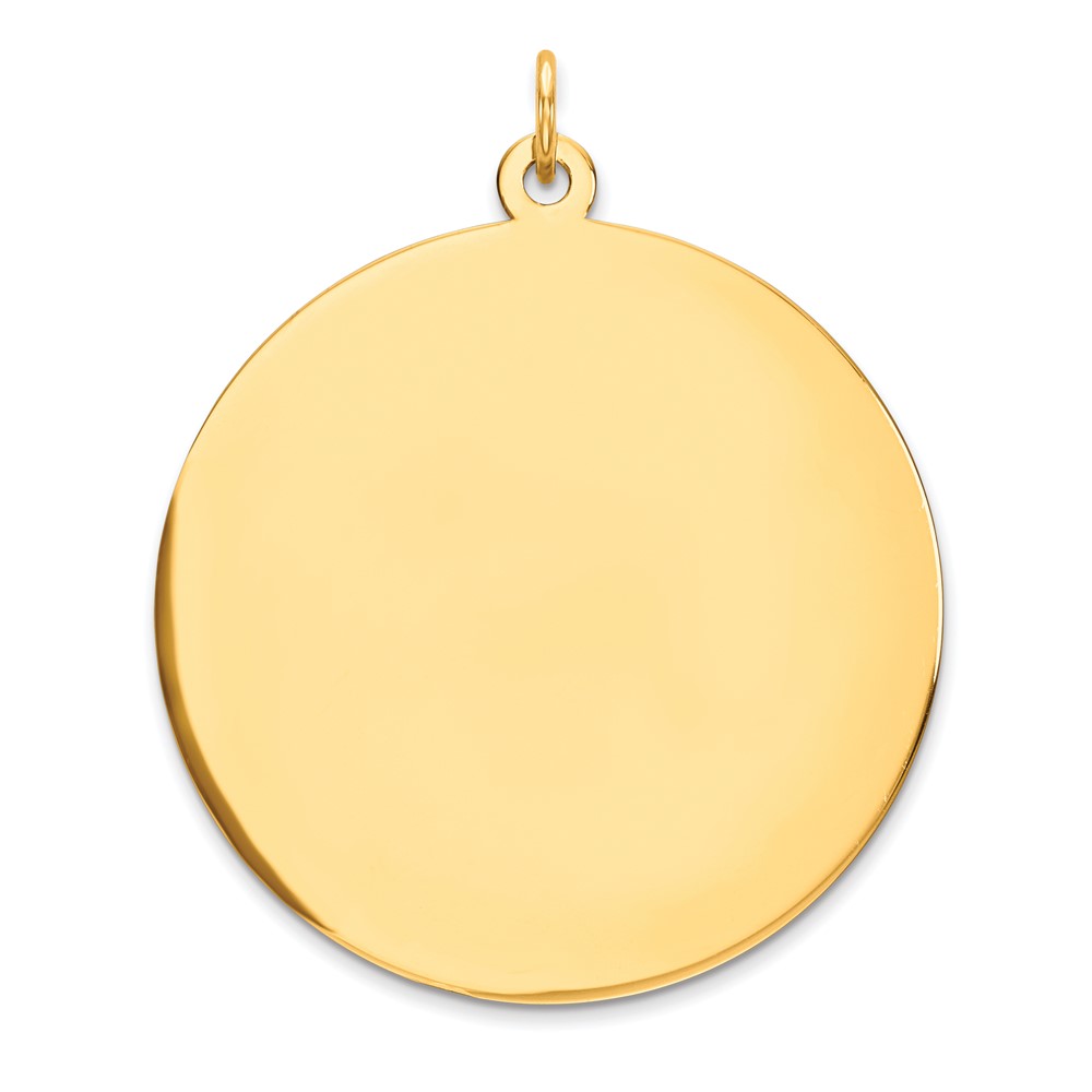 10XM142.jpg 10K Plain .018 Gauge 31.75x31.75mm Circular Engravable Disc Charm - Image 1