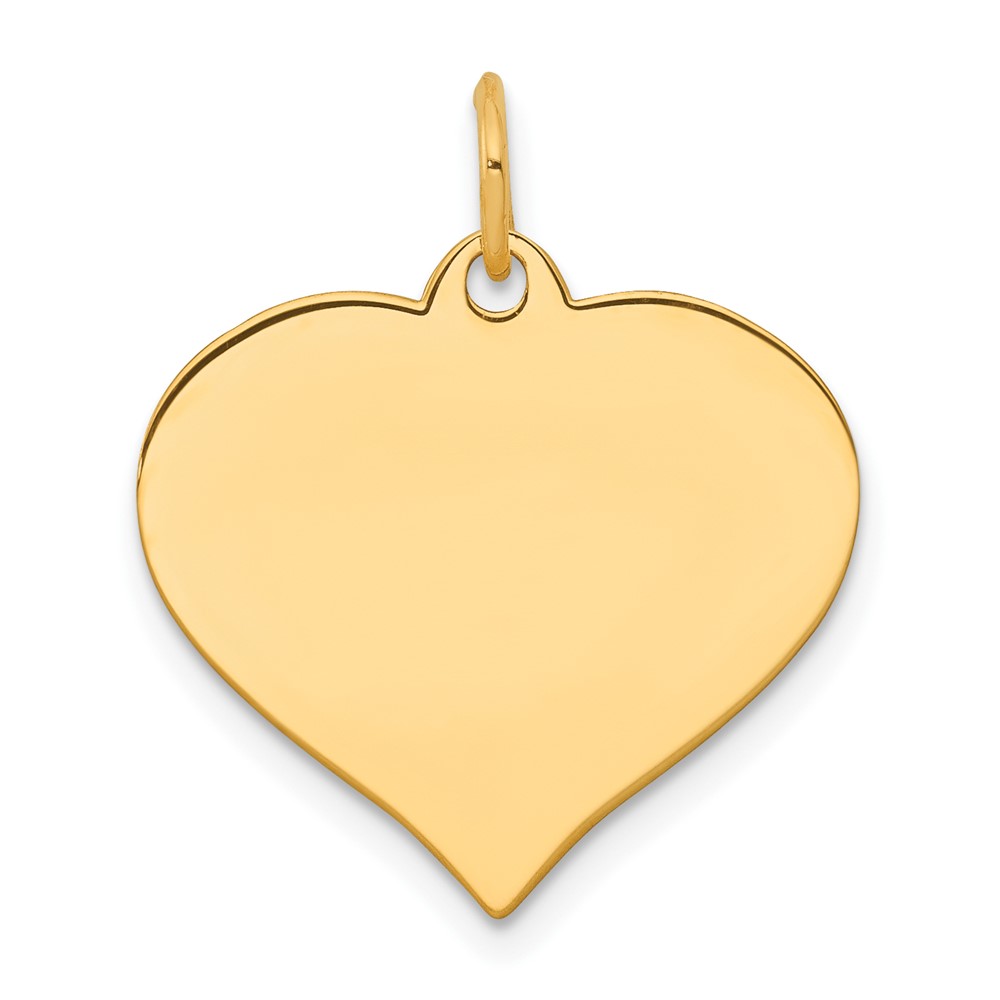 10XM529.jpg 10k Plain .013 Gauge 19.3x16.9mm Heart Disc Charm - Image 1