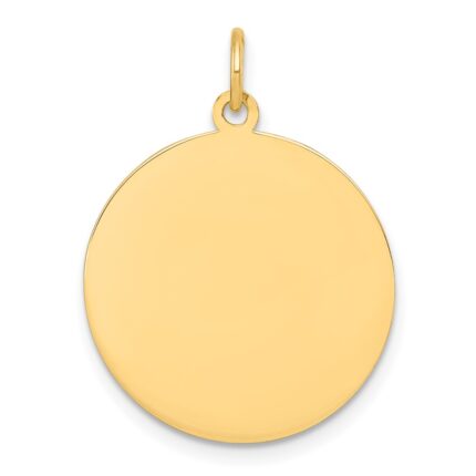10K Plain .018 Gauge 20.7x20.7mm Circular Engravable Disc Charm