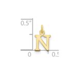 10ky Cutout Letter N Initial Charm - Image 2