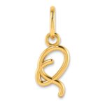 10KY Upper case Letter Q Initial Charm