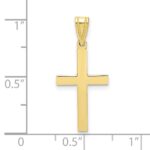 10k Sandblasted Cross Pendant - Image 3