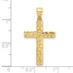 10K Nugget Cross Pendant - Image 3