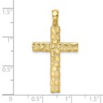 10K Nugget Cross Pendant - Image 3