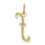 10k Yellow Gold Letter r Initial Charm - Image 3