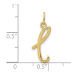 10k Yellow Gold Letter l Initial Charm - Image 4