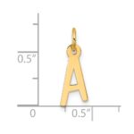 10k Large Slanted Block Initial A Charm - Image 4