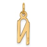 10k Large Slanted Block Initial N Charm - Image 3
