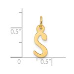 10k Large Slanted Block Initial S Charm - Image 4
