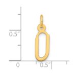 10k Large Slanted Block Initial U Charm - Image 4