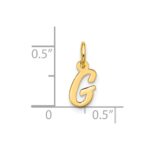 10k Small Script Initial G Charm - Image 4