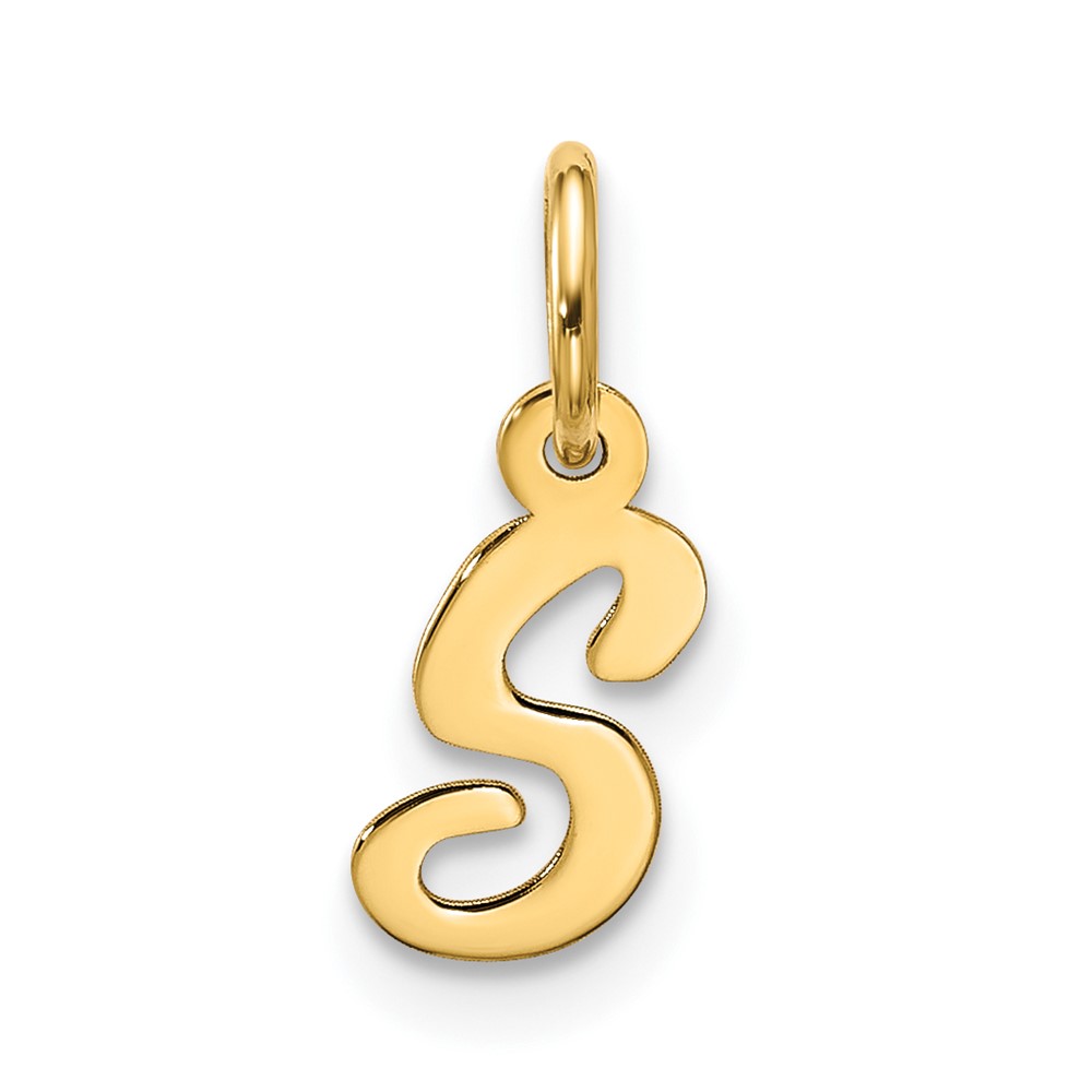 10YC1556S.jpg 10k Small Script Initial S Charm - Image 1