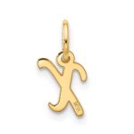 10k Small Script Initial X Charm - Image 3