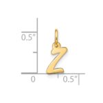 10k Small Script Initial Z Charm - Image 4