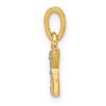 10K and Rhodium Diamond Initial K Charm - Image 2