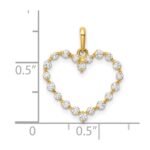 10K CZ Heart Pendant - Image 3
