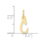 10k Small Slanted Block Initial C Charm - Image 3