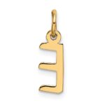 10k Small Slanted Block Initial E Charm - Image 4