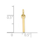 10k Small Slanted Block Initial I Charm - Image 3