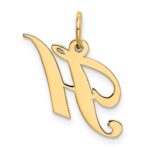10K Small Fancy Script Initial H Charm - Image 4