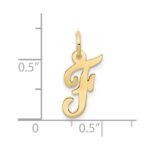 10k Small Script Initial F Charm - Image 3