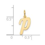 10k Small Script Initial P Charm - Image 3
