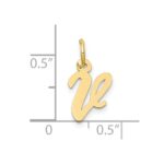 10k Small Script Initial V Charm - Image 3