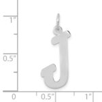 10k White Gold Small Script Initial J Charm - Image 2