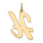 10k Large Script Letter H Initial Charm - Image 3