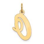 10k Large Script Letter O Initial Charm - Image 3