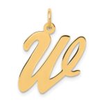 10k Large Script Letter W Initial Charm