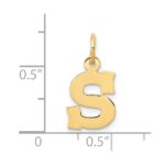 10k Small Block Initial S Charm - Image 3