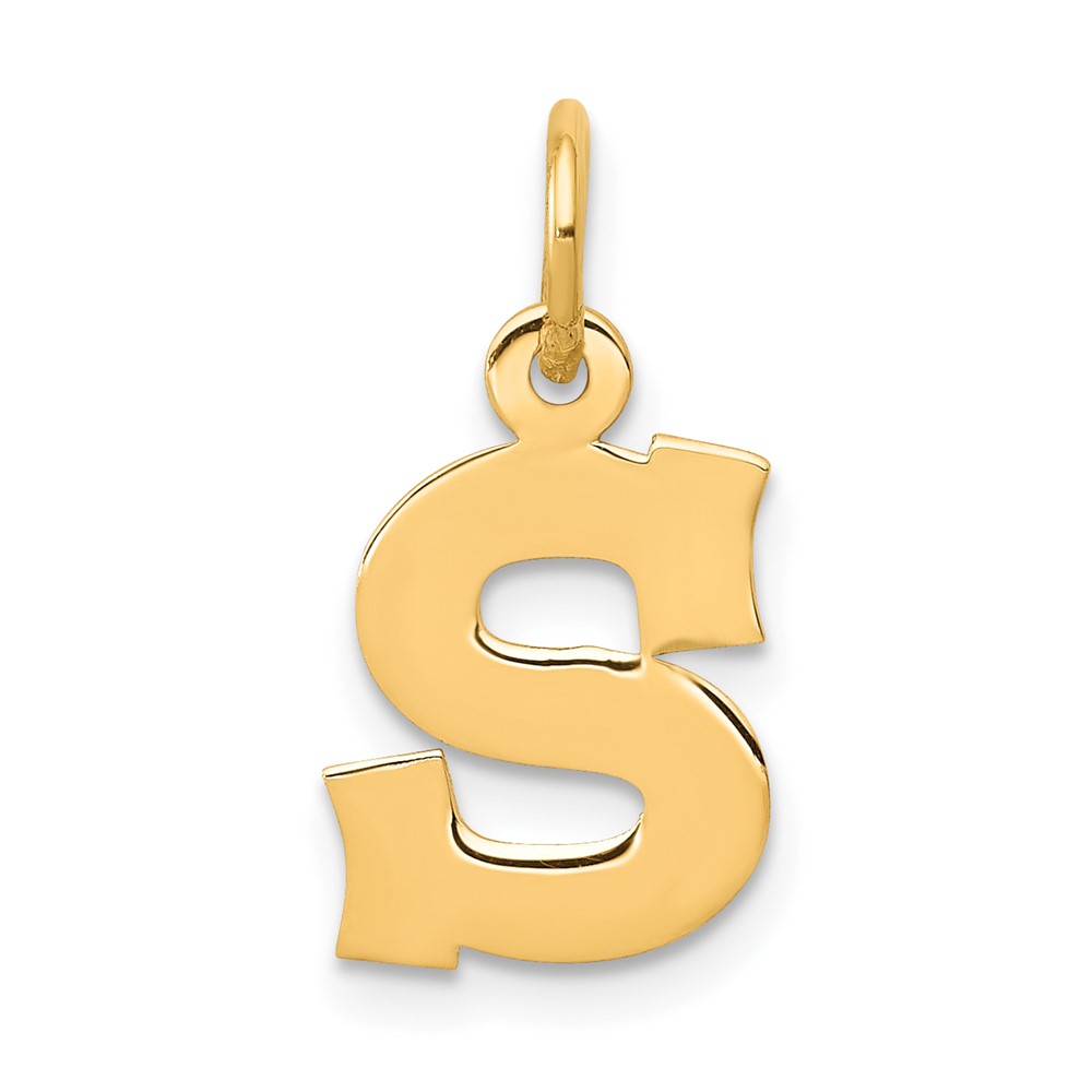 10YC664S.jpg 10k Small Block Initial S Charm - Image 1