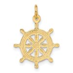 10k Ships Wheel Charm - Image 4