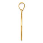 18k Polished and Satin Solid Saint Christopher Medal Round Pendant - Image 2