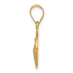 18K Polished and Satin Solid Saint Jude Thaddeus Medal Round Pendant - Image 2