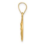 18k Polished and Satin Solid Our Lady of Perpetual Help Medal Round Pendant - Image 2