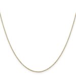 14K Carded .5mm Box Link with Spring Ring Clasp Chain - Image 2