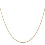 14K Carded .7mm Cable Rope with Spring Ring Clasp Chain - Image 2