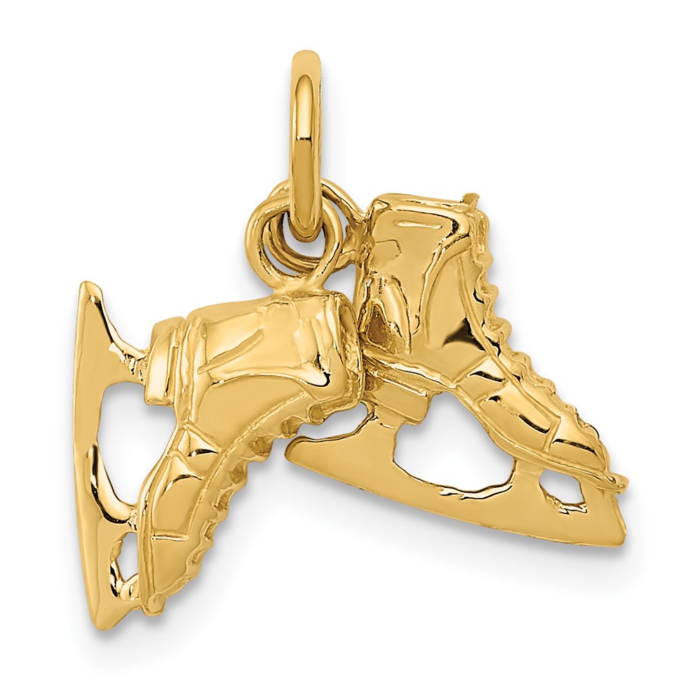 A0166.jpg 14k 3-D Pair Of Ice Skates Charm - Image 1