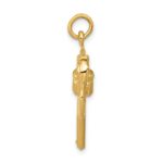 14k and White Rhodium Revolver with Moveable Cylinder Charm - Image 2