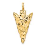 14k 3-D Textured Arrowhead Charm
