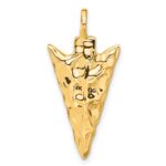 14k 3-D Textured Arrowhead Charm - Image 3