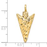 14k 3-D Textured Arrowhead Charm - Image 4
