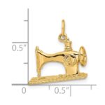 14K  3-D Antique Sewing Machine Charm - Image 4